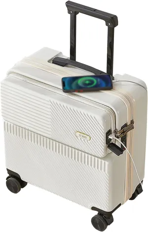 20 Inch Hard Shell Carry On Luggage with Spinner Wheels - Durable PC Suitcase for Travel, White(Red,20in)