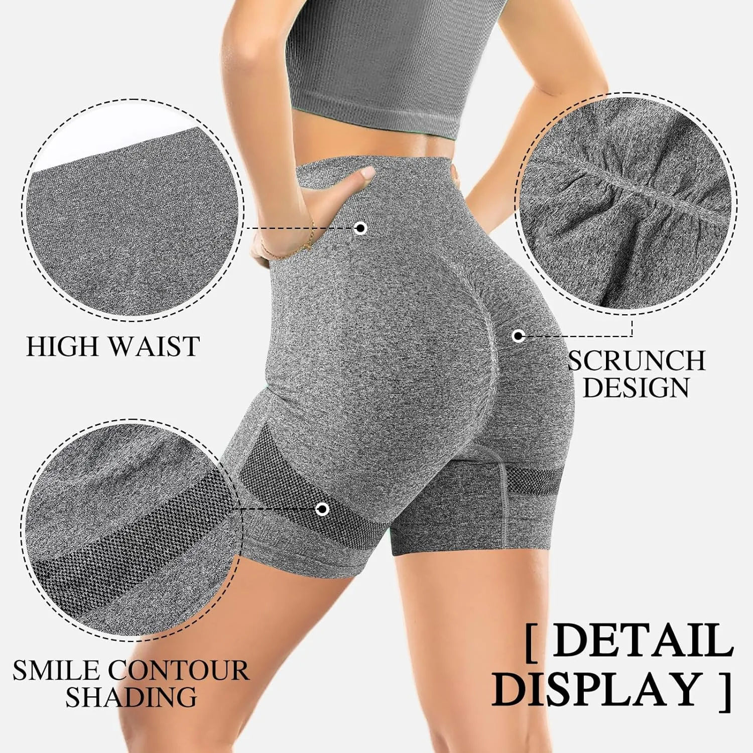 4 Piece Women Workout Shorts Tie Dye High Waist Butt Lift Shorts Tight Women Workout Gym Yoga Sports Shorts