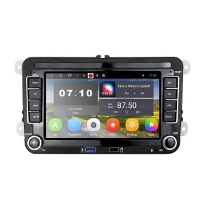 7 Inch Android Car Multimedia Player With Navigation & Bluetooth 2   32G - Standard   4Lights Camera - Fits Volkswagen