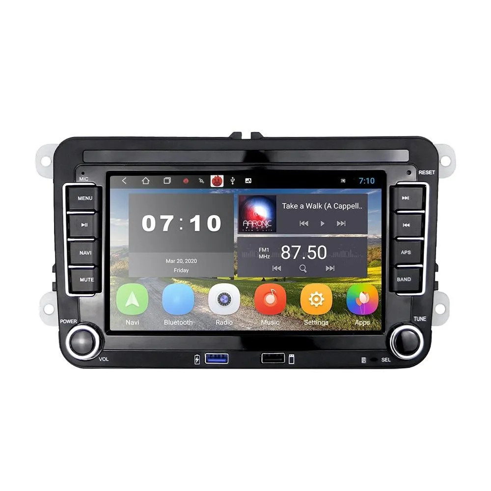 7 Inch Android Car Multimedia Player With Navigation Bluetooth Reversing Camera - 10.0 Os - 2   32G - Standard   12Lights - Fits Volkswagen