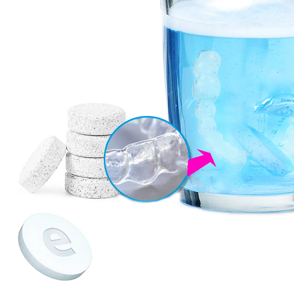 80 Ct Efferdent Denture Cleanser Tablets Antibacterial Whitening Complete Clean