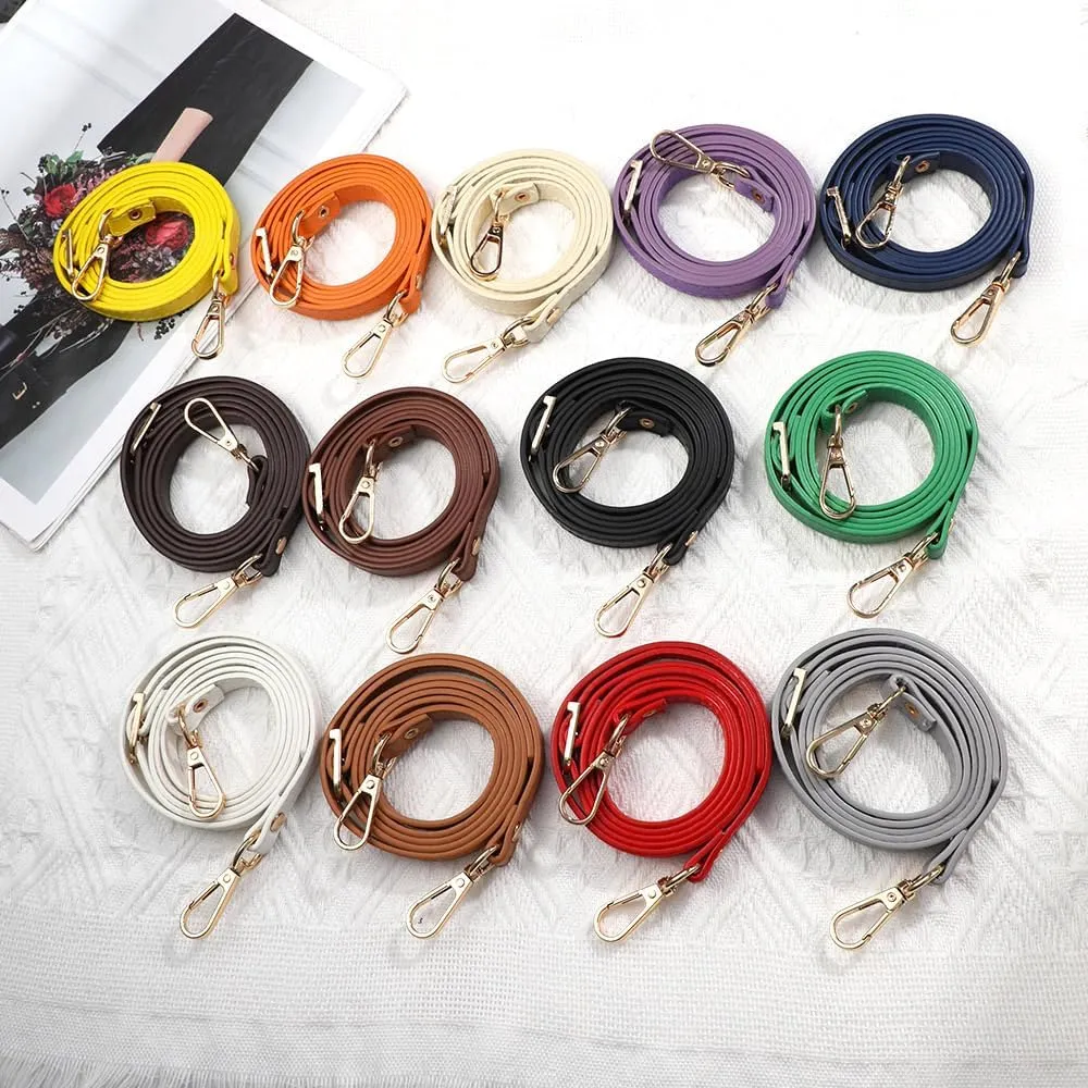 Adjustable 128cm PU Leather Crossbody Bag Strap Long Replacement Shoulder Belt for Bags