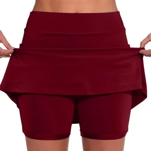 aihihe Skirts for Women 2024 Elegant Black Spandex Shorts for Women Plus Size Skorts for Women Dressy Casual Petite