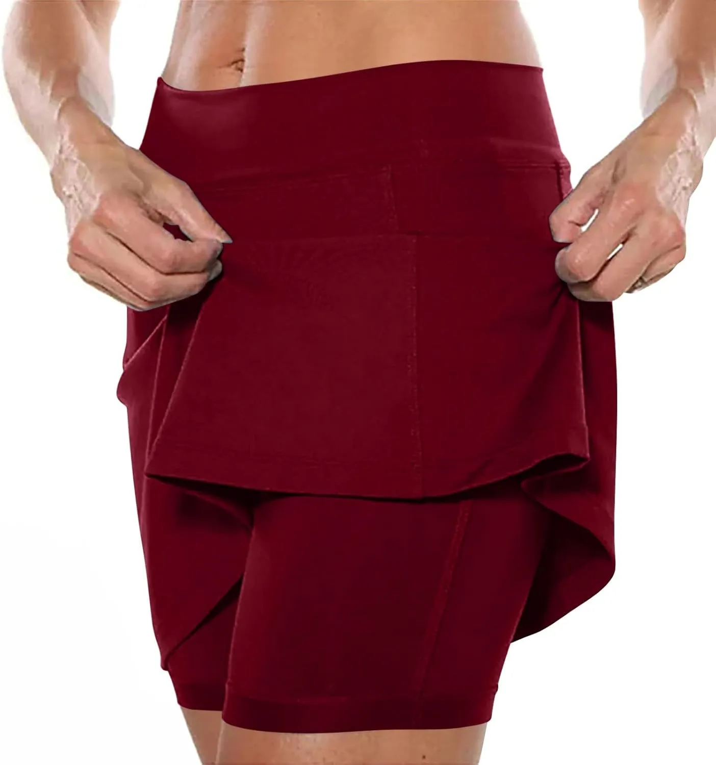 aihihe Skirts for Women 2024 Elegant Black Spandex Shorts for Women Plus Size Skorts for Women Dressy Casual Petite
