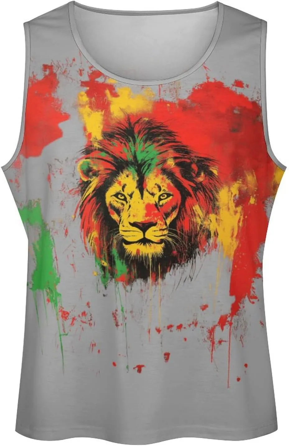 Animal Print Tank Tops for Men 2025 Summer Cotton Sport Tank Sleeveless Workout T-Shirts Athletic Undershirts