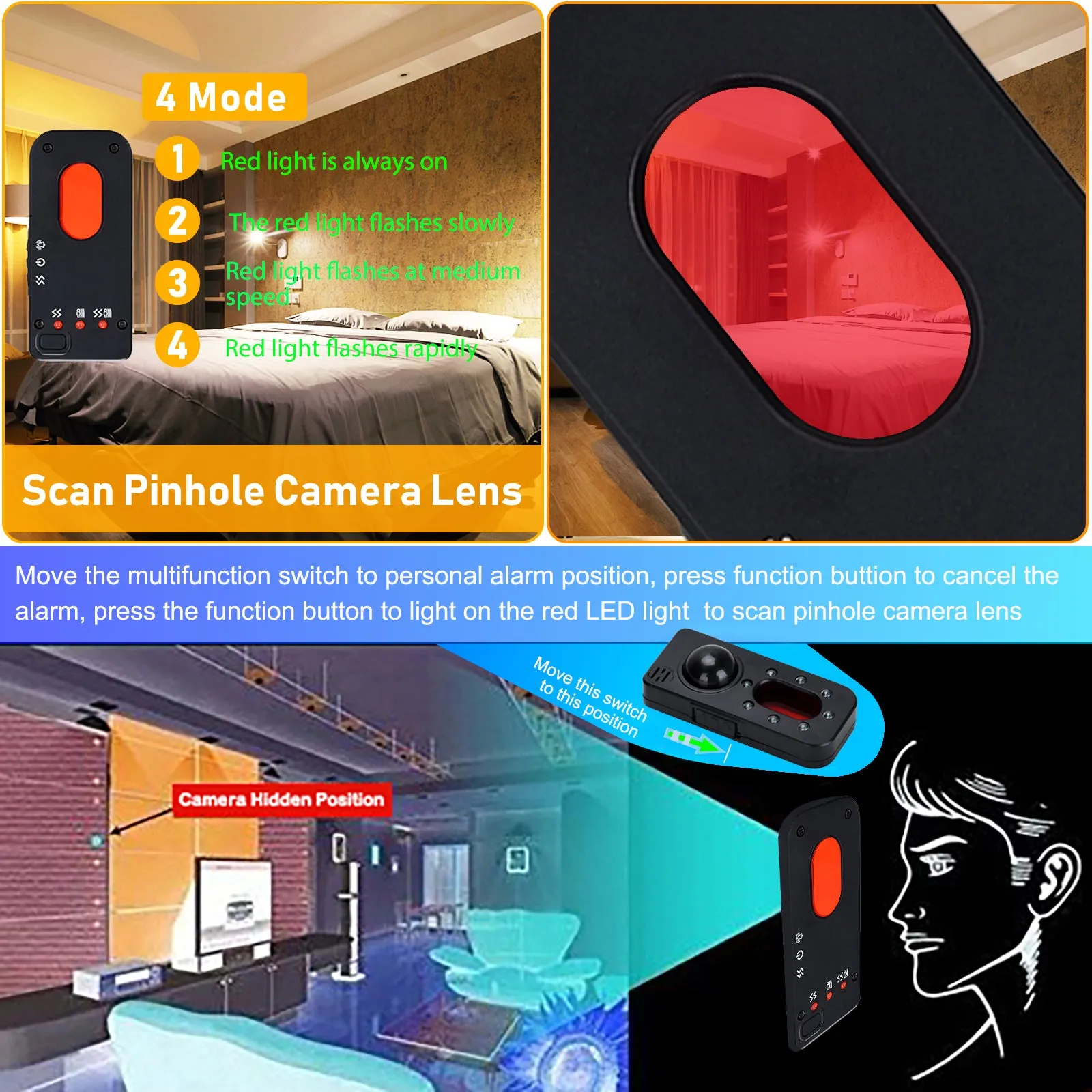 Anti-Spy Detection Pen | GPS Camera & Voice Bug Finder