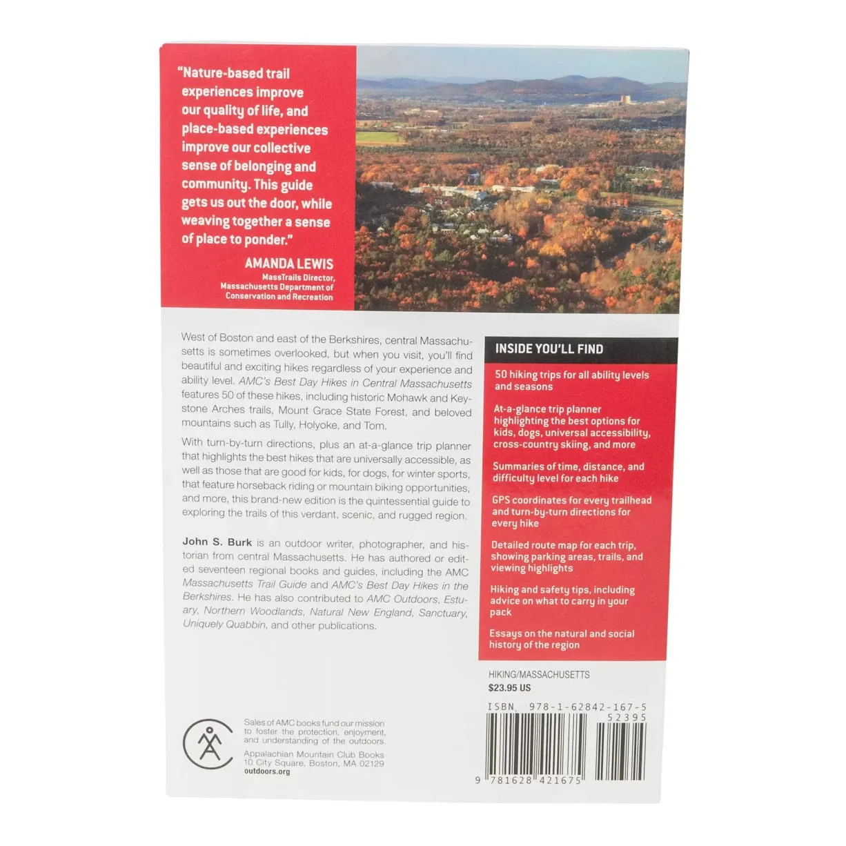 Appalachian Mountain Club AMC's Best Day Hikes in Central Massachusetts by John S. Burk