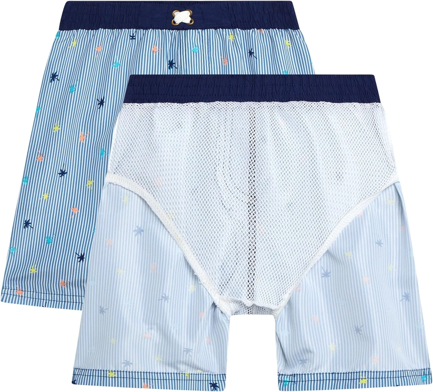 Baby Boys' Rash Guard Set - 6 Piece Short Sleeve Swim Shirt, Board Shorts, and Bucket Hat (12M-4T)