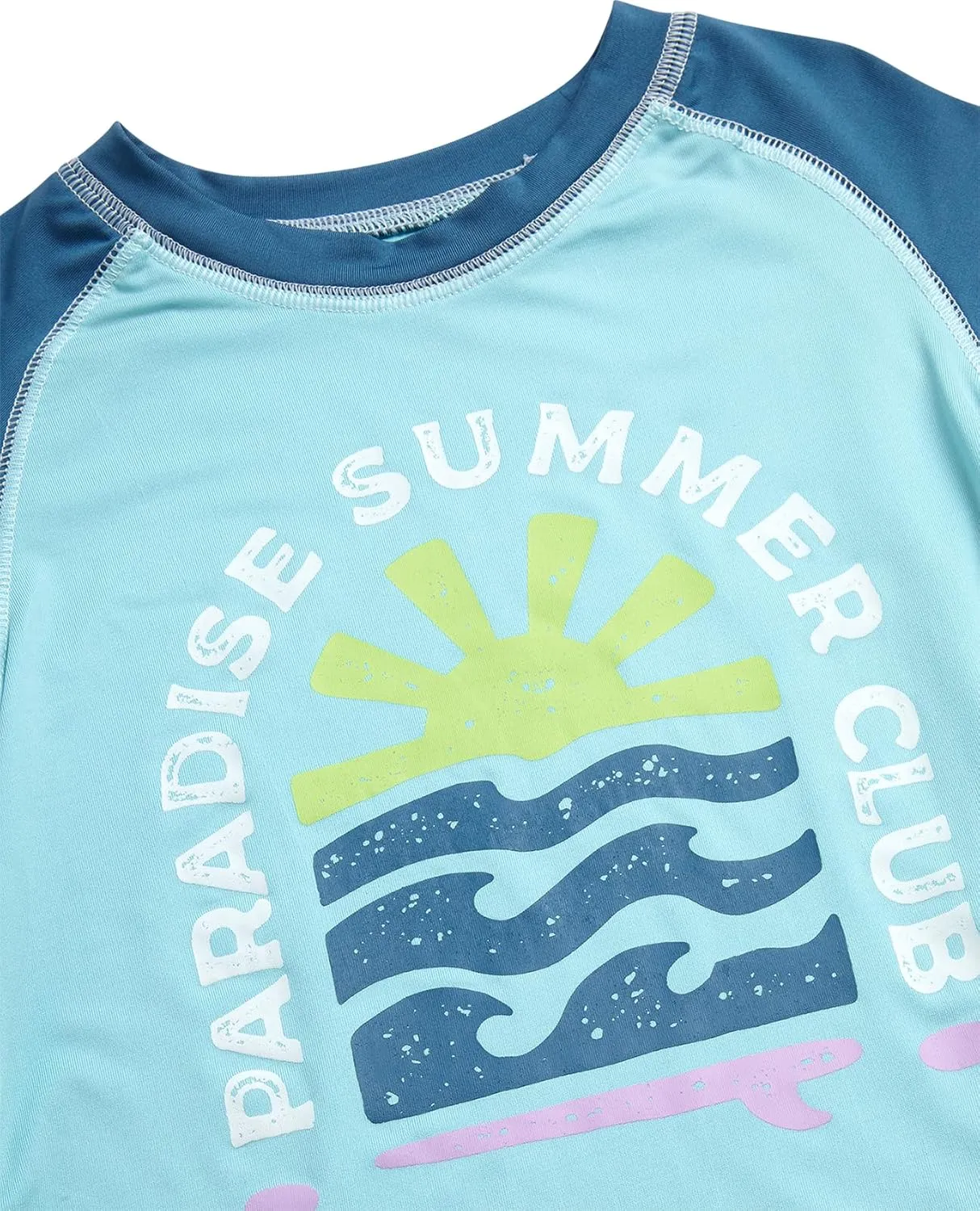 Baby Boys' Rash Guard Set - 6 Piece Short Sleeve Swim Shirt, Board Shorts, and Bucket Hat (12M-4T)