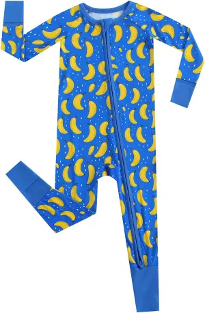 Bamboo Viscose Baby Romper, One Piece Jumpsuit for Boys & Girls, 2-Way Zipper with Reversible Mitten Cuffs