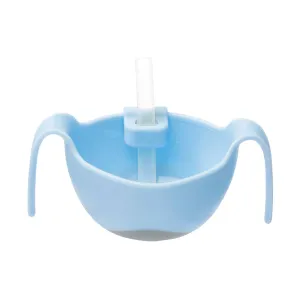 B.Box Bowl   Straw set  Bubblegum Light Blue