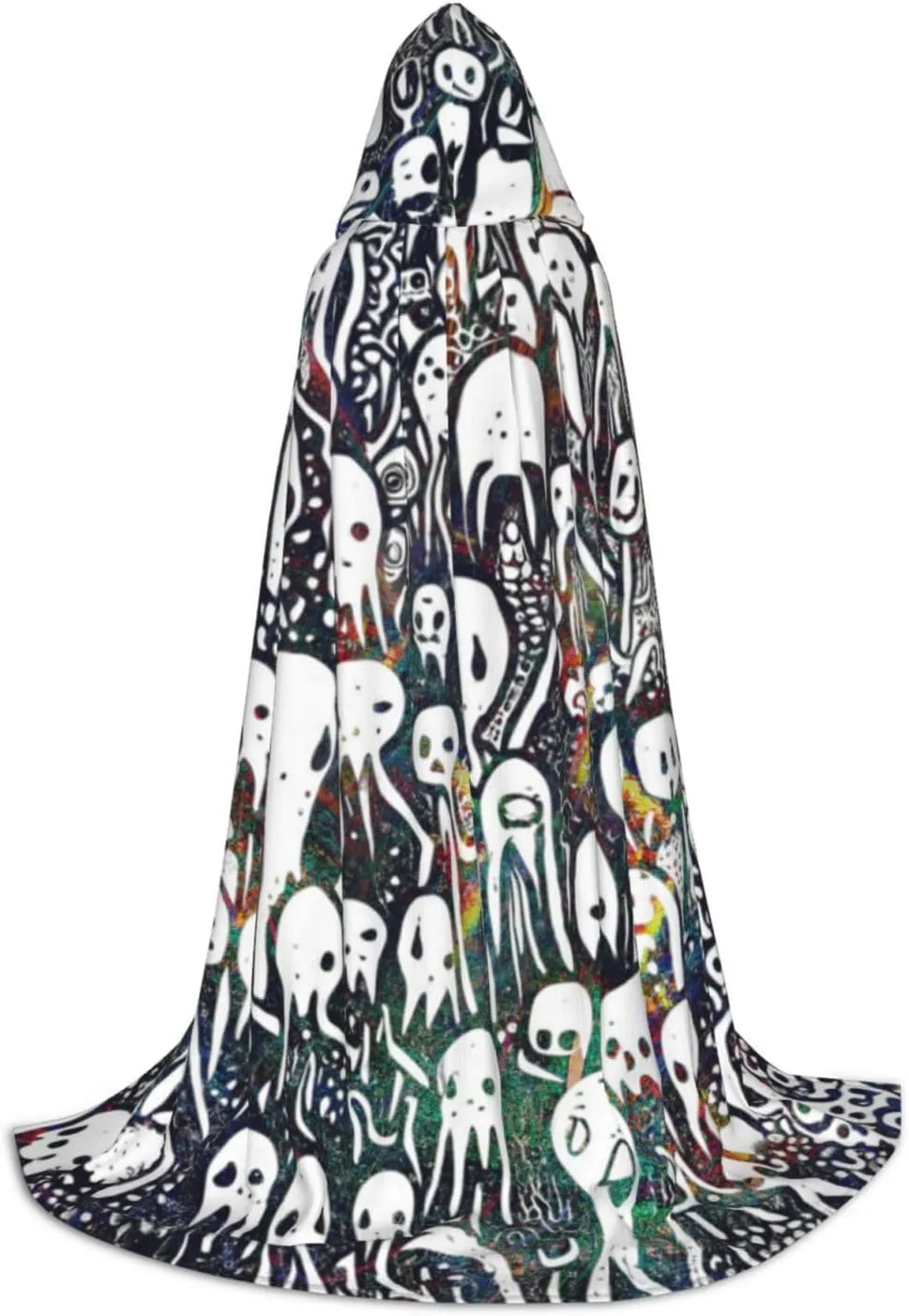 Black Dragon Halloween Cape For Teenagers, Hooded Cloak Long Cape Costume Cloak For Party Or Cosplay