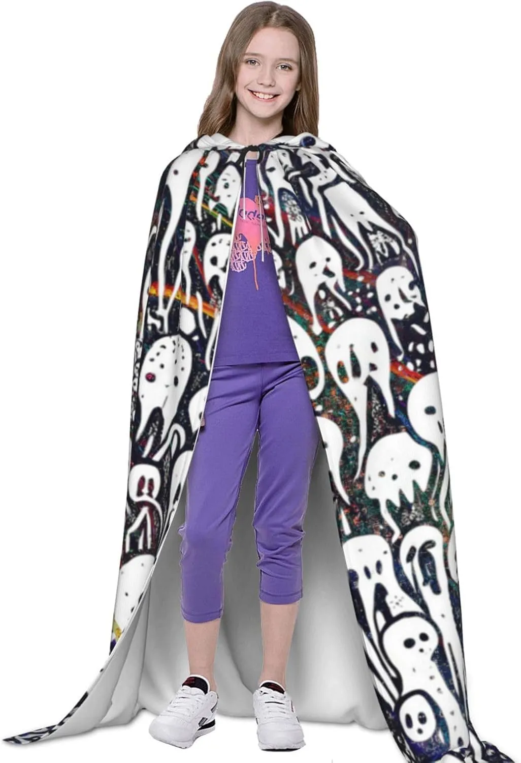 Black Dragon Halloween Cape For Teenagers, Hooded Cloak Long Cape Costume Cloak For Party Or Cosplay