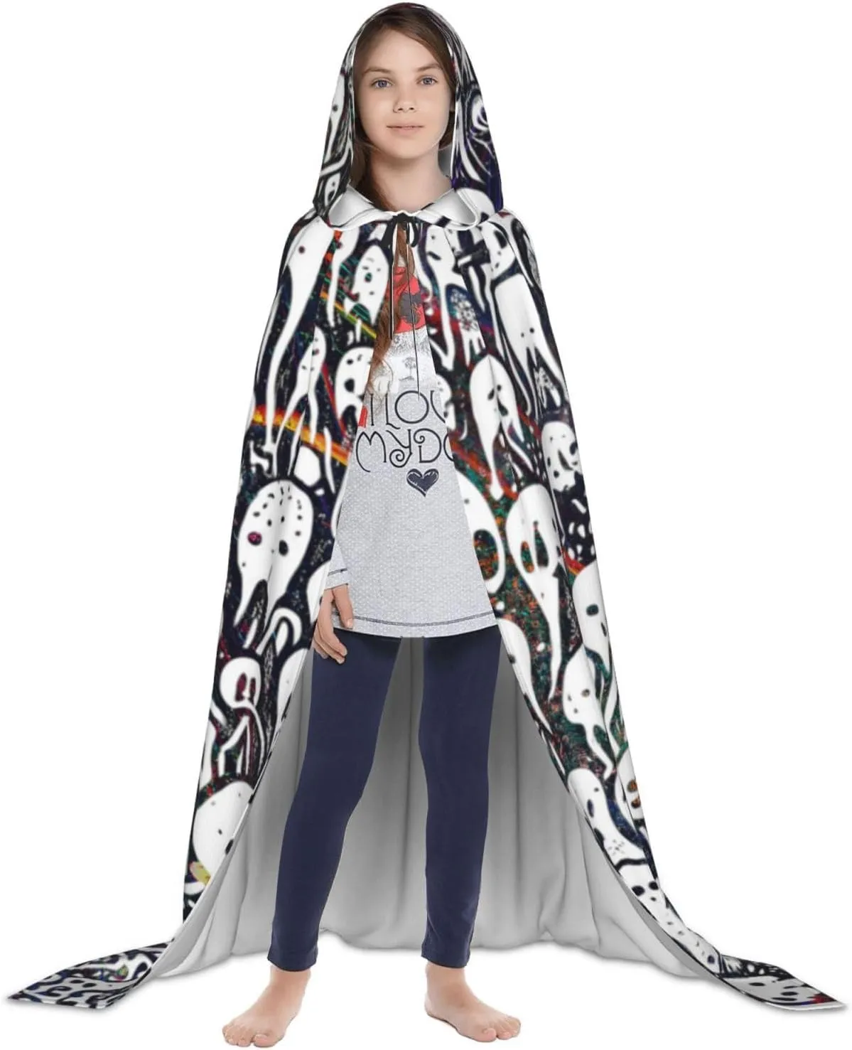 Black Dragon Halloween Cape For Teenagers, Hooded Cloak Long Cape Costume Cloak For Party Or Cosplay