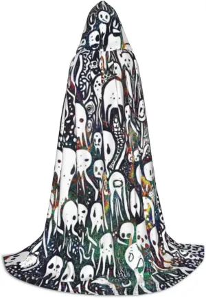 Black Dragon Halloween Cape For Teenagers, Hooded Cloak Long Cape Costume Cloak For Party Or Cosplay