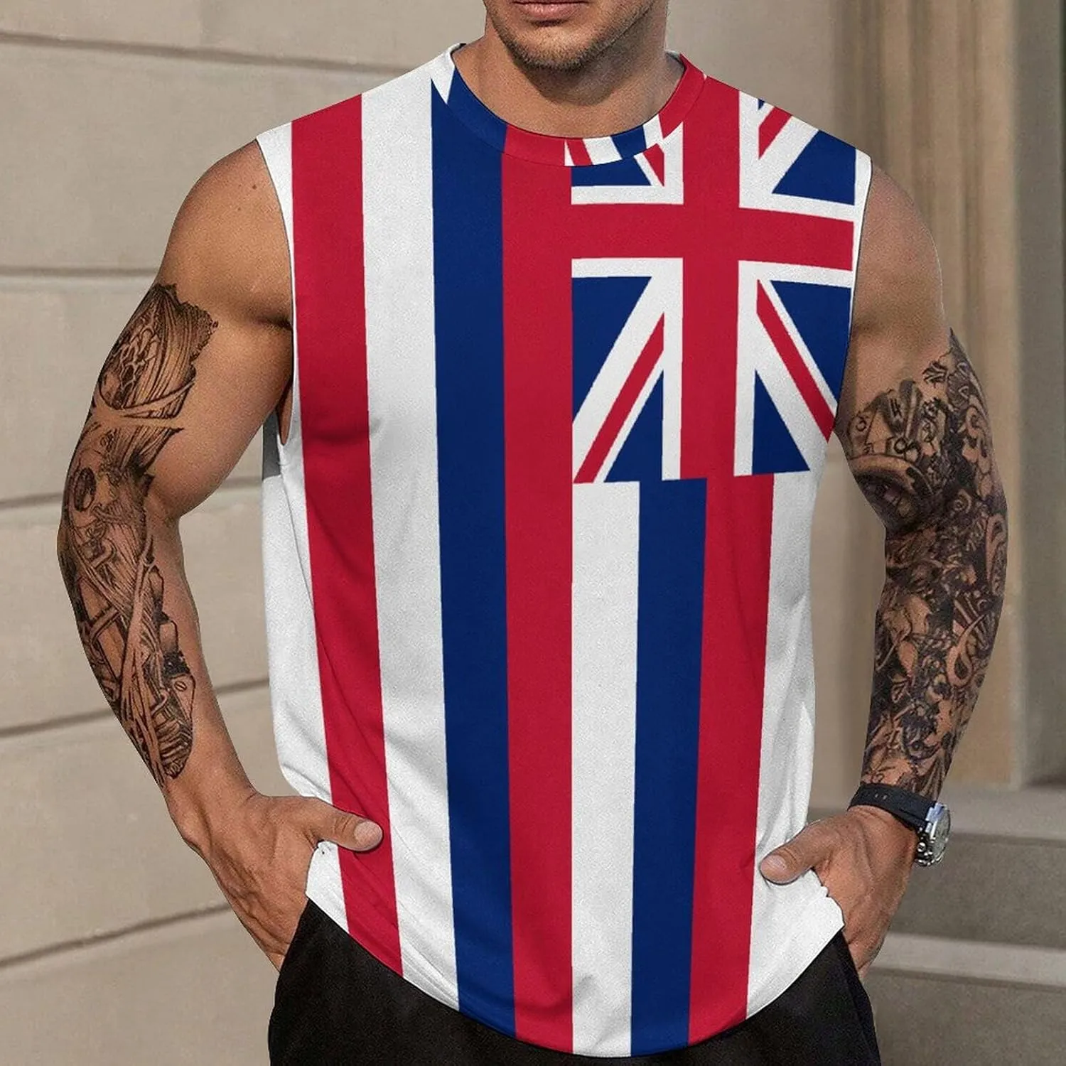 Bolivia-Flag Mens Sleeveless Tank Tops Workout Muscle Gym T-Shirts Slim Fit Crew Neck Tee Tops