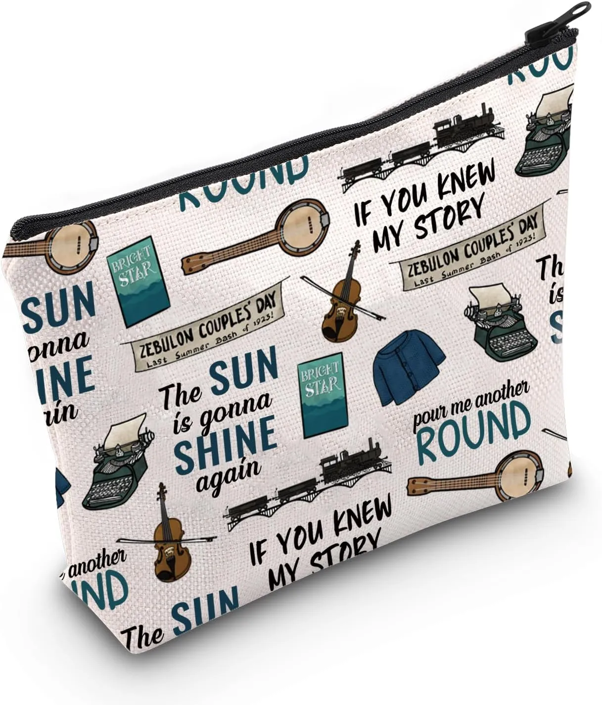 Bright Star Broadway Musical Inspired Gift Musical Theater Zipper Pouch Makeup Bag Gift For Actor Actress (knew my story Bag)