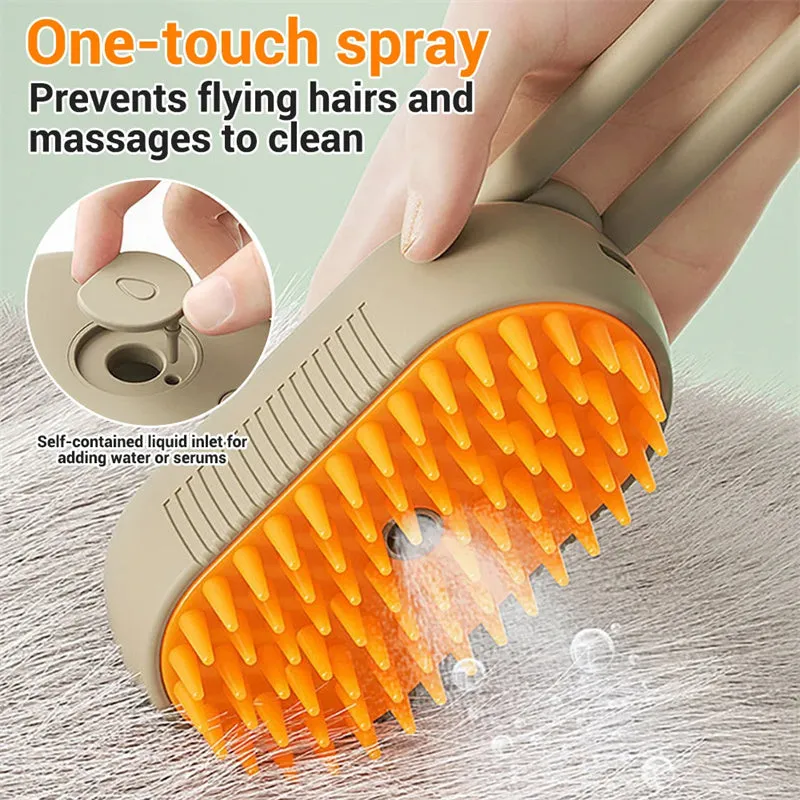 Cat Steam Brush Steamy Dog Brush -3 In 1 Electric Spray -Cat Hair Brushes For Massage Pet Grooming Comb Hair Removal Combs Pet Products