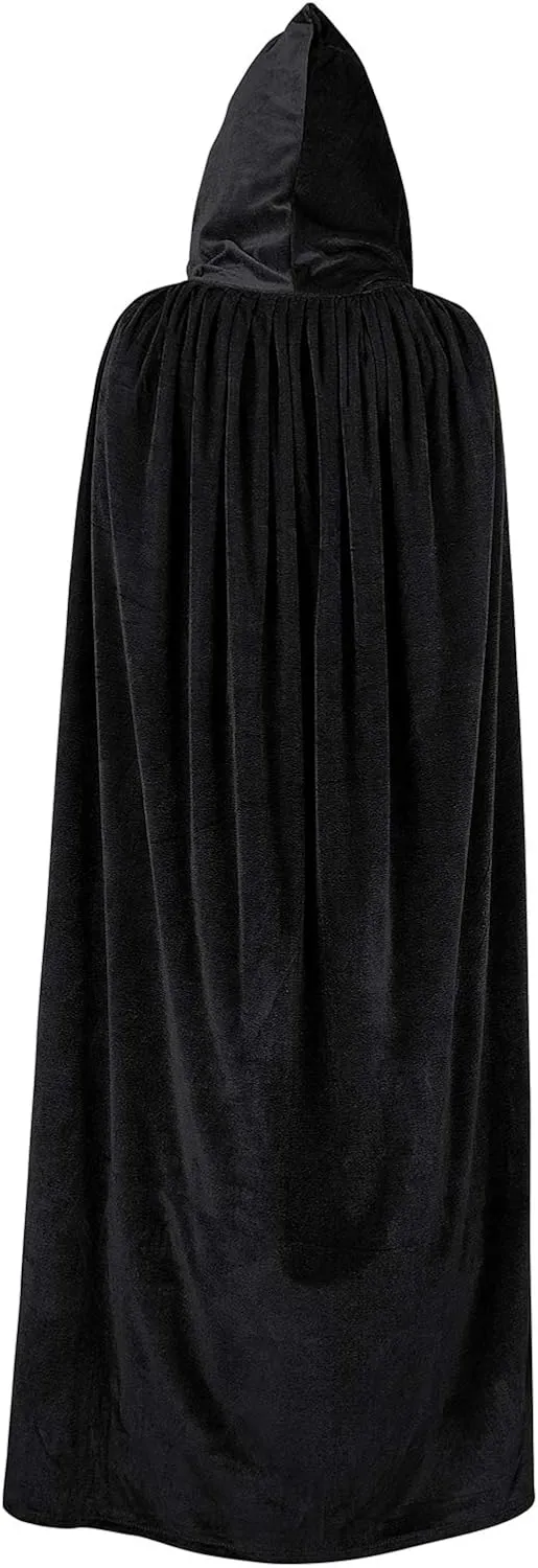 Century Star Kids Hooded Velvet Cloak Cape Boys Girls Child Halloween Christmas Dress up Party 3-16 Years Adult Men Women