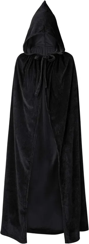 Century Star Kids Hooded Velvet Cloak Cape Boys Girls Child Halloween Christmas Dress up Party 3-16 Years Adult Men Women