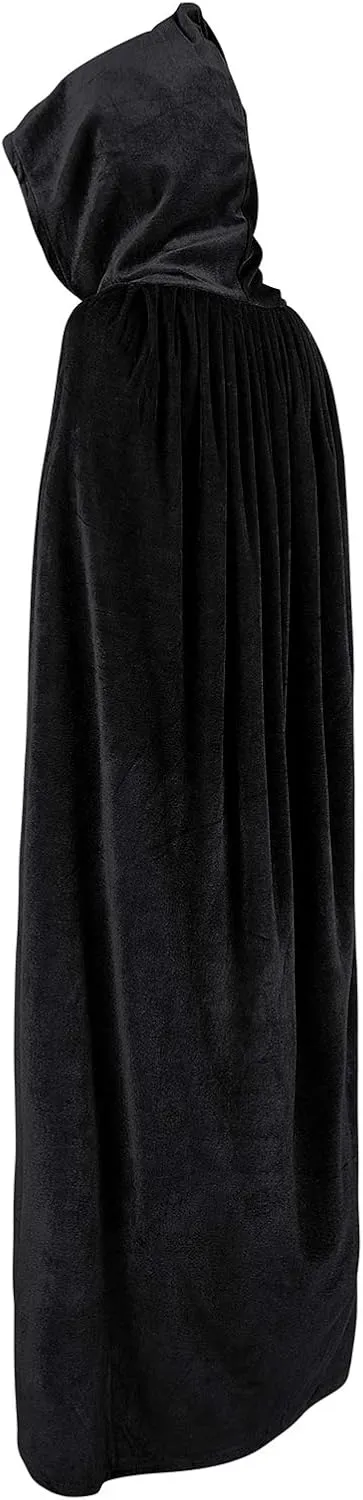 Century Star Kids Hooded Velvet Cloak Cape Boys Girls Child Halloween Christmas Dress up Party 3-16 Years Adult Men Women