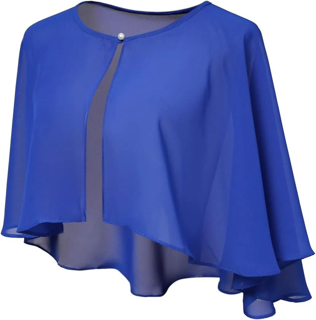 Chiffon Capelet Soft capes Shawls and Wraps for Evening Dress Wedding Cape 1920s shawl accessories for women flapper Cover Up