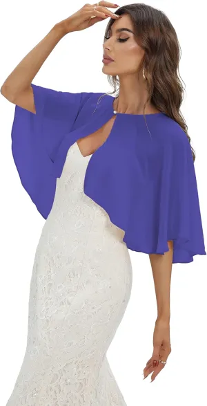 Chiffon Capelet Soft capes Shawls and Wraps for Evening Dress Wedding Cape 1920s shawl accessories for women flapper Cover Up