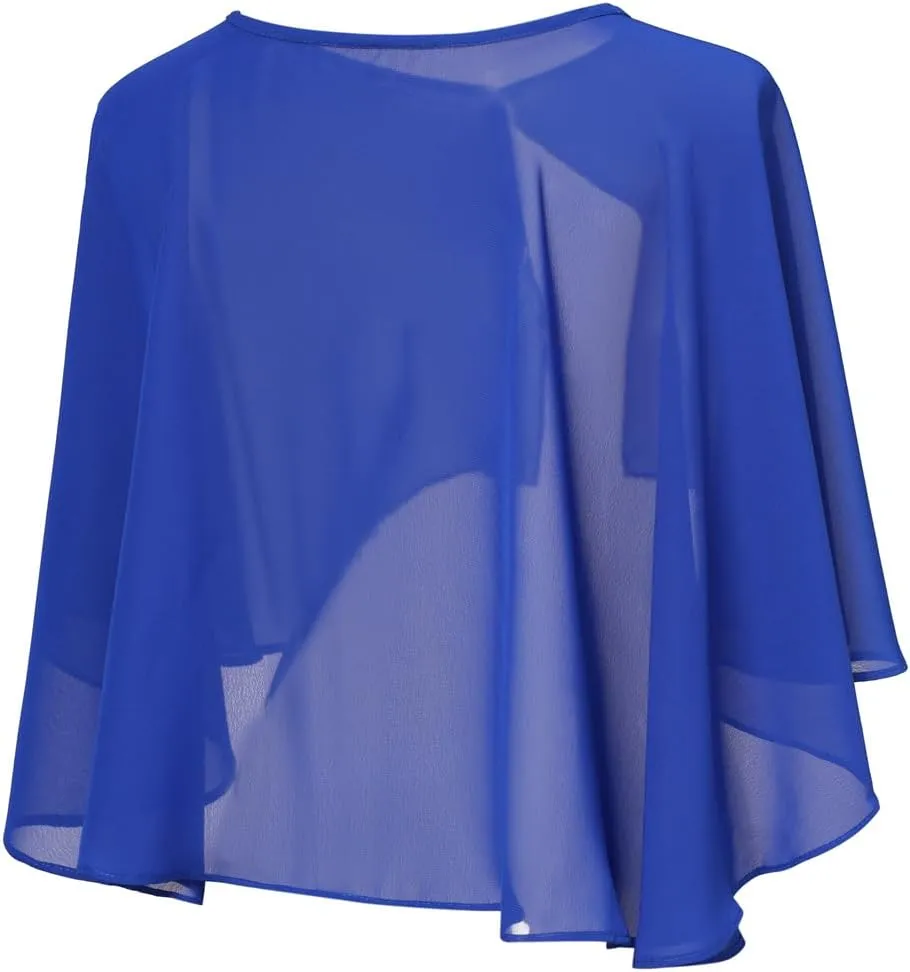 Chiffon Capelet Soft capes Shawls and Wraps for Evening Dress Wedding Cape 1920s shawl accessories for women flapper Cover Up