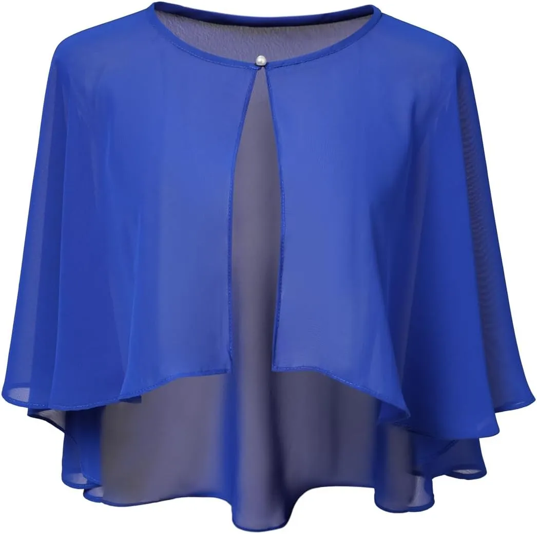 Chiffon Capelet Soft capes Shawls and Wraps for Evening Dress Wedding Cape 1920s shawl accessories for women flapper Cover Up