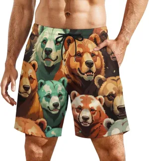 Colorful-eagle Mens Swimming Trunks Board Shorts Beach Shorts with Pockets Bathing Suits