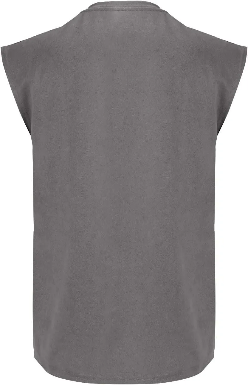 Cool Quick Dry Running Tunics Mens Athletic Sleeveless Tank Tops Gym Workout Muscle Outdoor Tees