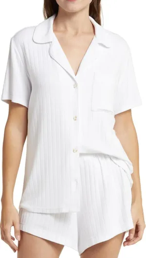 CUPSHE Button Down Pajama Shorts Set for Women 2 Piece Post Partum Lounge Shorts PJ Sets