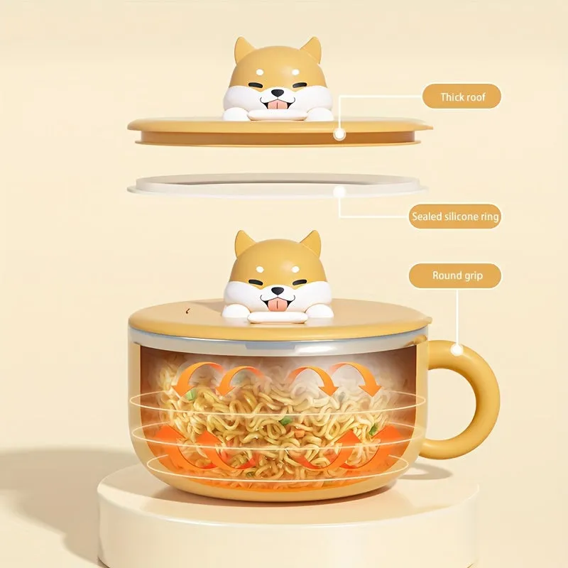 Cute Dog Noodle Bow Bento Box Stainless Steel Special Set