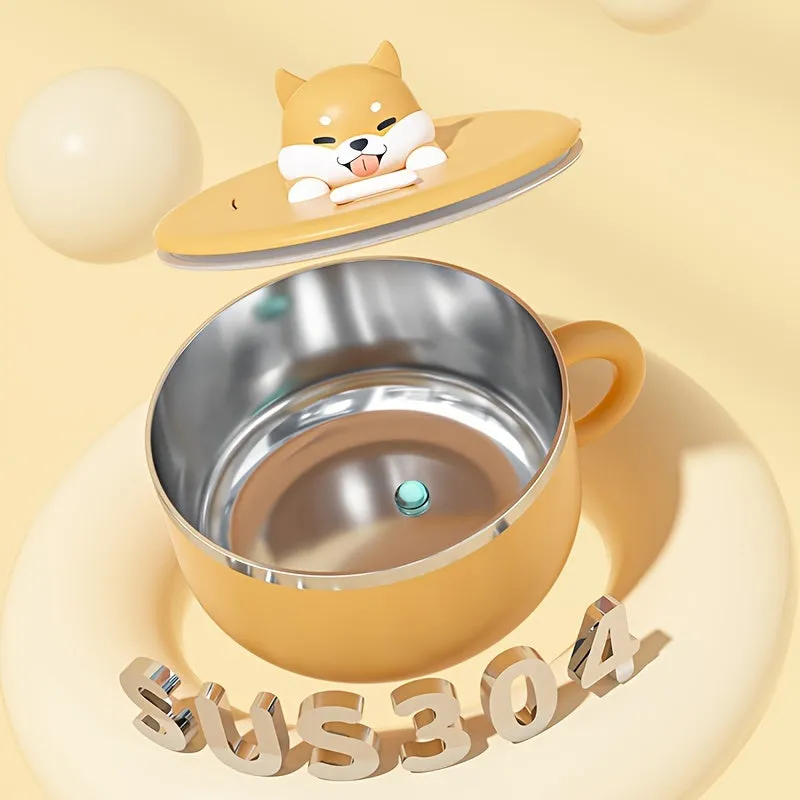 Cute Dog Noodle Bow Bento Box Stainless Steel Special Set