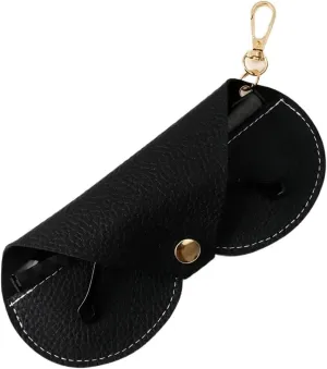 Cute Hanging PU Leather Sunglasses Storage Bag Litchi Pattern Glasses Case Portable Travel Bag