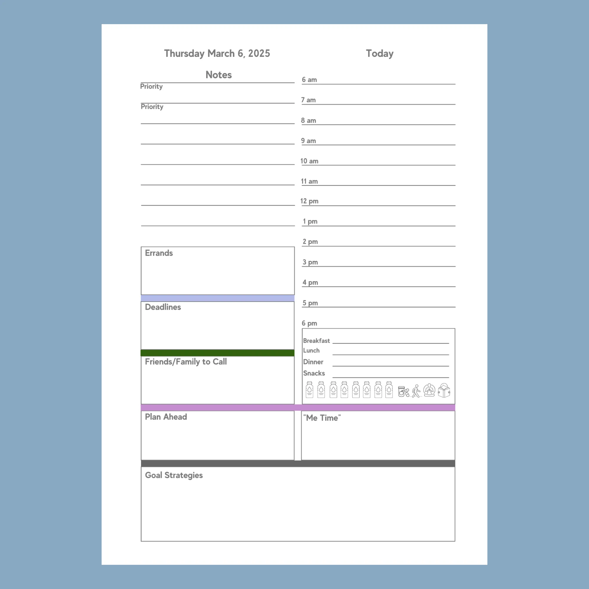 Daily Planner 2025:  Pansies