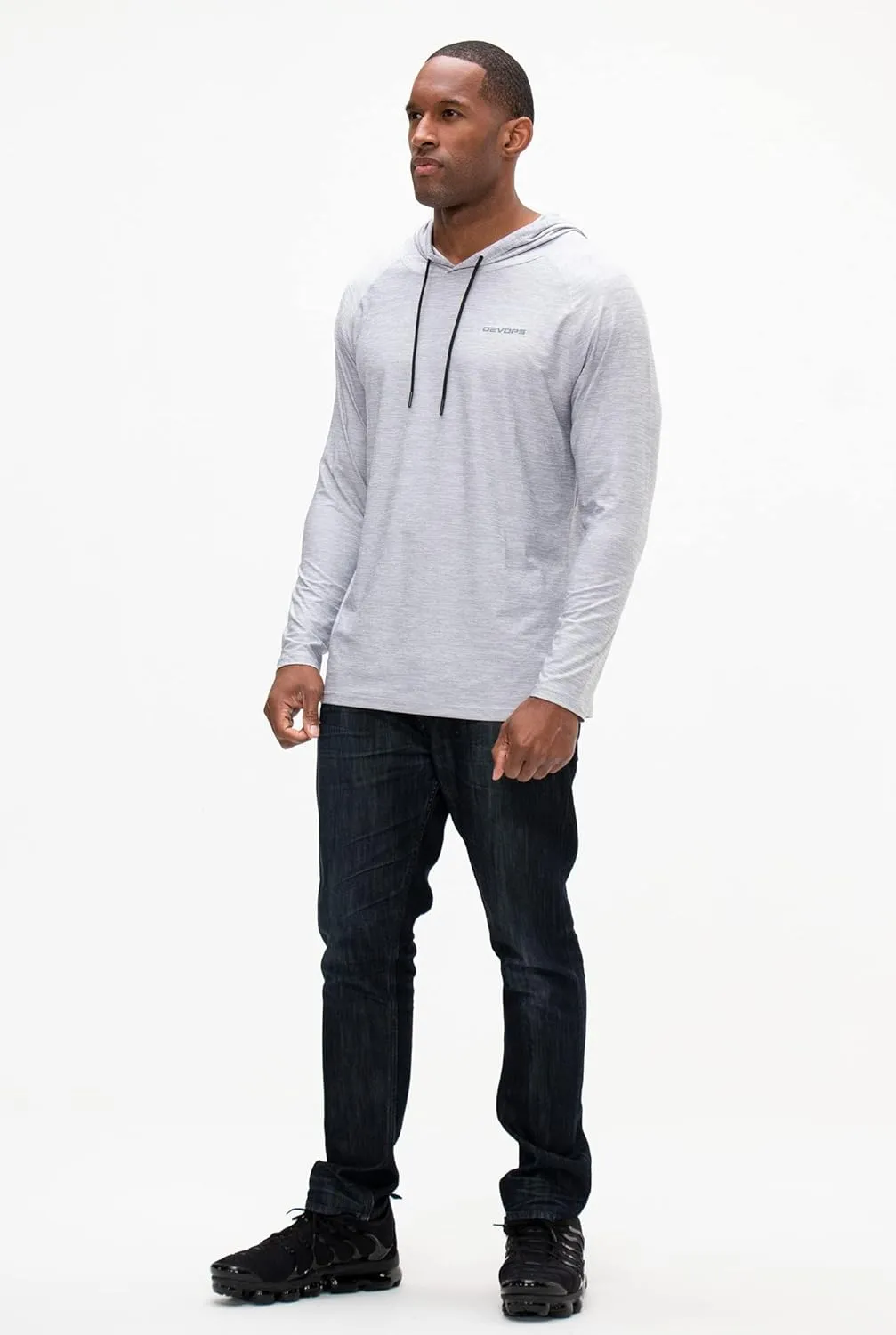 DEVOPS Men's Hoodie Long Sleeve Fishing Hiking Running Workout T-Shirts