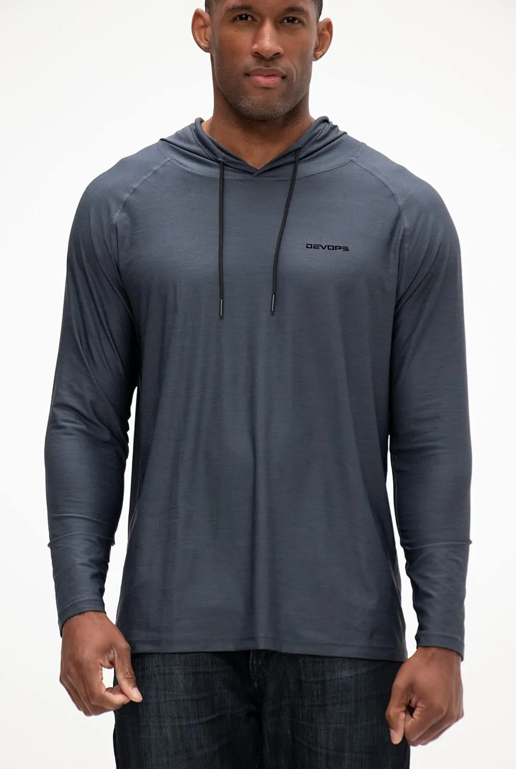 DEVOPS Men's Hoodie Long Sleeve Fishing Hiking Running Workout T-Shirts