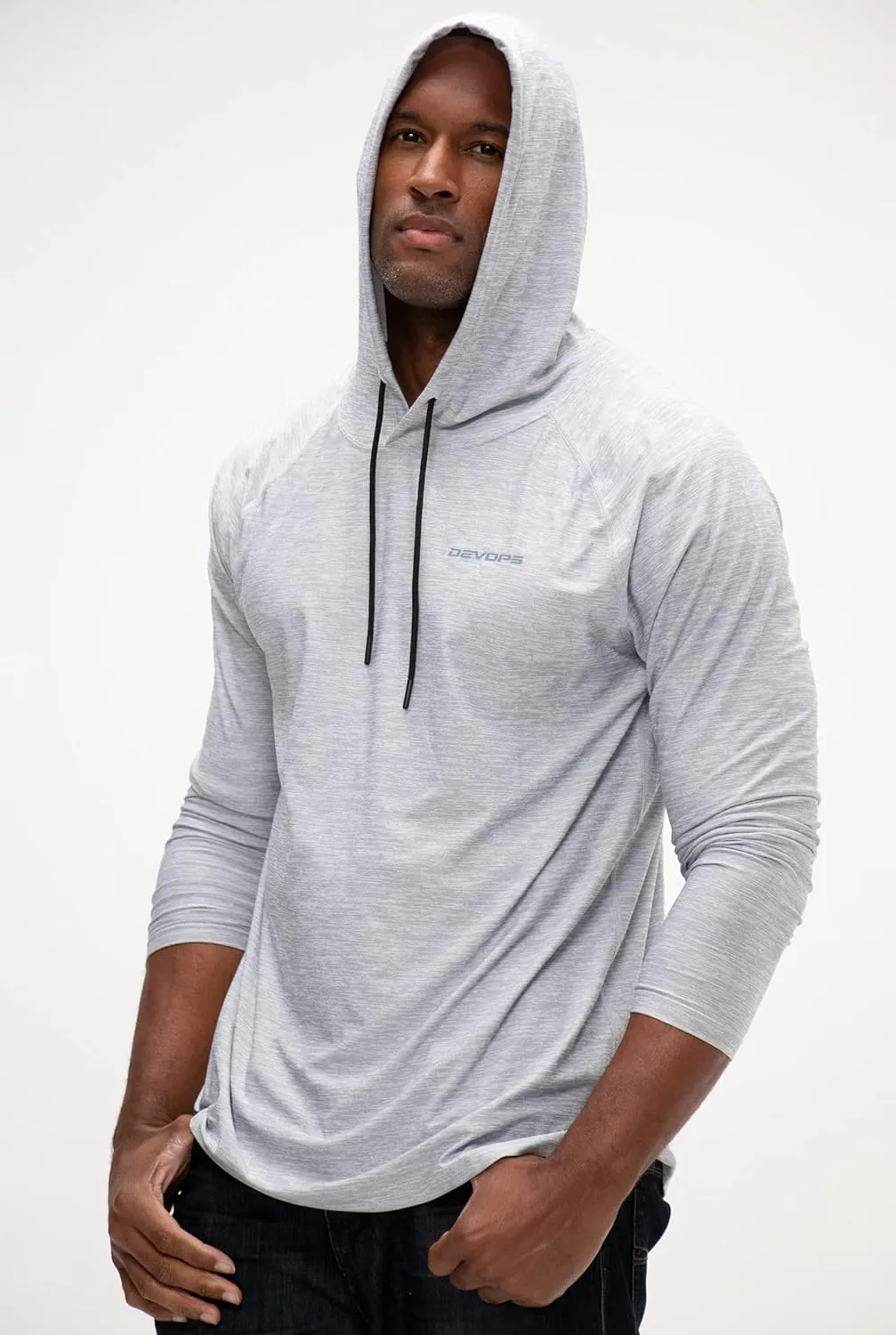 DEVOPS Men's Hoodie Long Sleeve Fishing Hiking Running Workout T-Shirts
