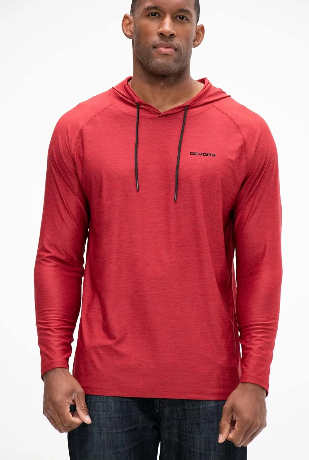 DEVOPS Men's Hoodie Long Sleeve Fishing Hiking Running Workout T-Shirts