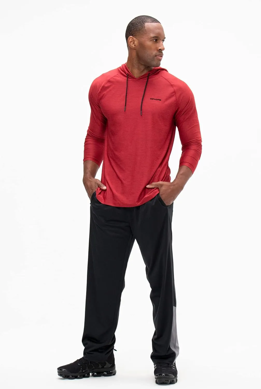 DEVOPS Men's Hoodie Long Sleeve Fishing Hiking Running Workout T-Shirts