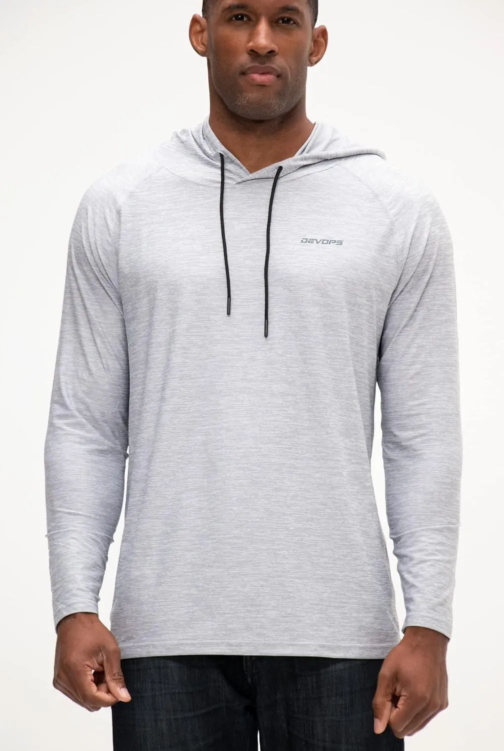 DEVOPS Men's Hoodie Long Sleeve Fishing Hiking Running Workout T-Shirts