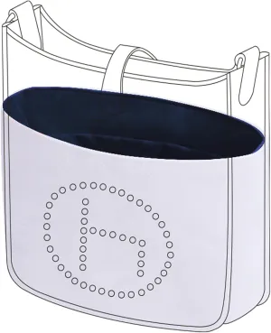 DGAZ Lightweight Purse Organizer Insert for Hermes Evelyne Bag,Silk and Dupontpaper handbag inner for Luxury Bags(Blue nuit,PM29)