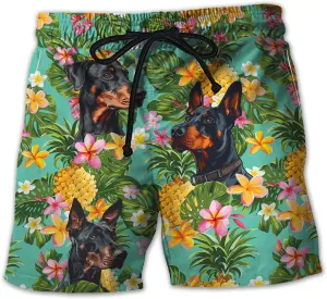 Dog Lovers Mens Swim Trunks - Tropical Summer Quick Dry Mens Board Shorts with Mesh Lining Swimwear Bathing Suits Set 05