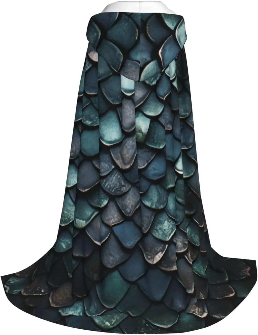 Dragon Colored Scales Halloween Cape For Teenagers, Hooded Cloak Long Cape Costume Cloak For Party Or Cosplay