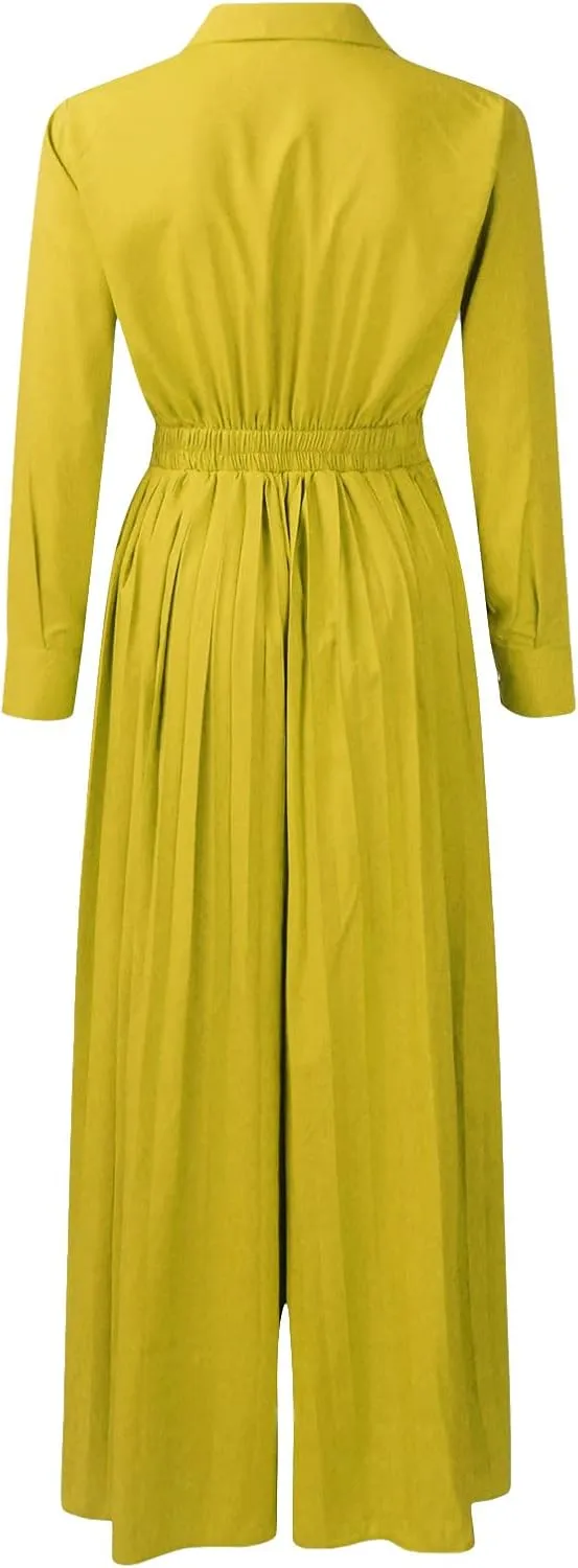 Dressy Jumpsuits for Women Evening Party Wedding Guest Plus Size Sleeveless Rompers Wide Leg Long Pants