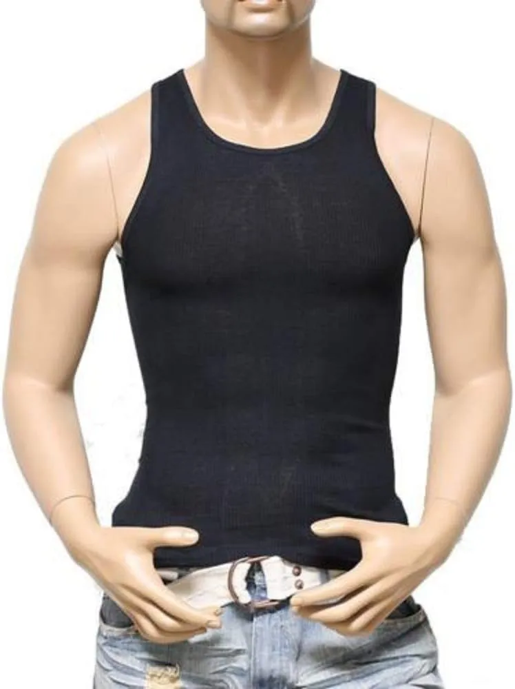 elpishop 100% Cotton T-Shirts Tank Top Mens A-Shirt Ribbed Undershirt Size 3XL