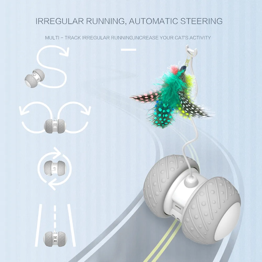 Feather Decorated Interactive Cat Toy
