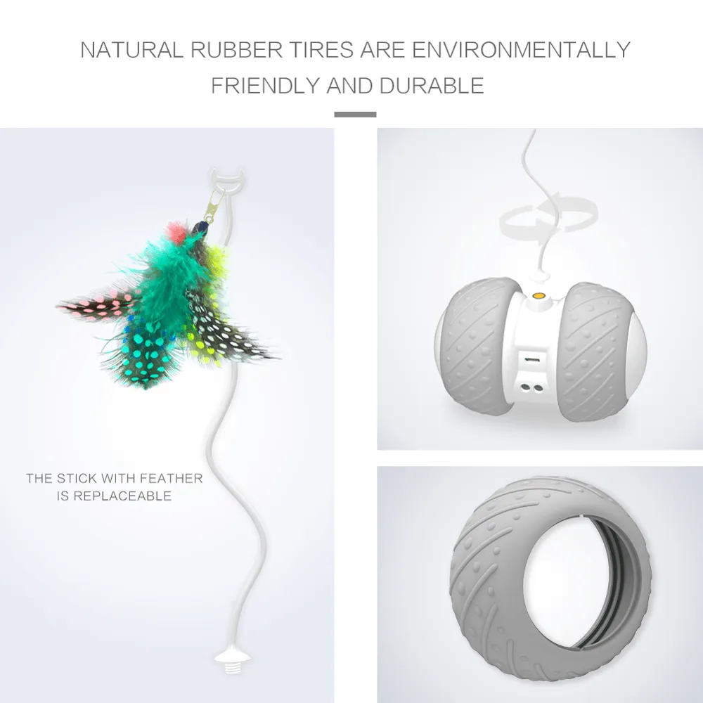 Feather Decorated Interactive Cat Toy