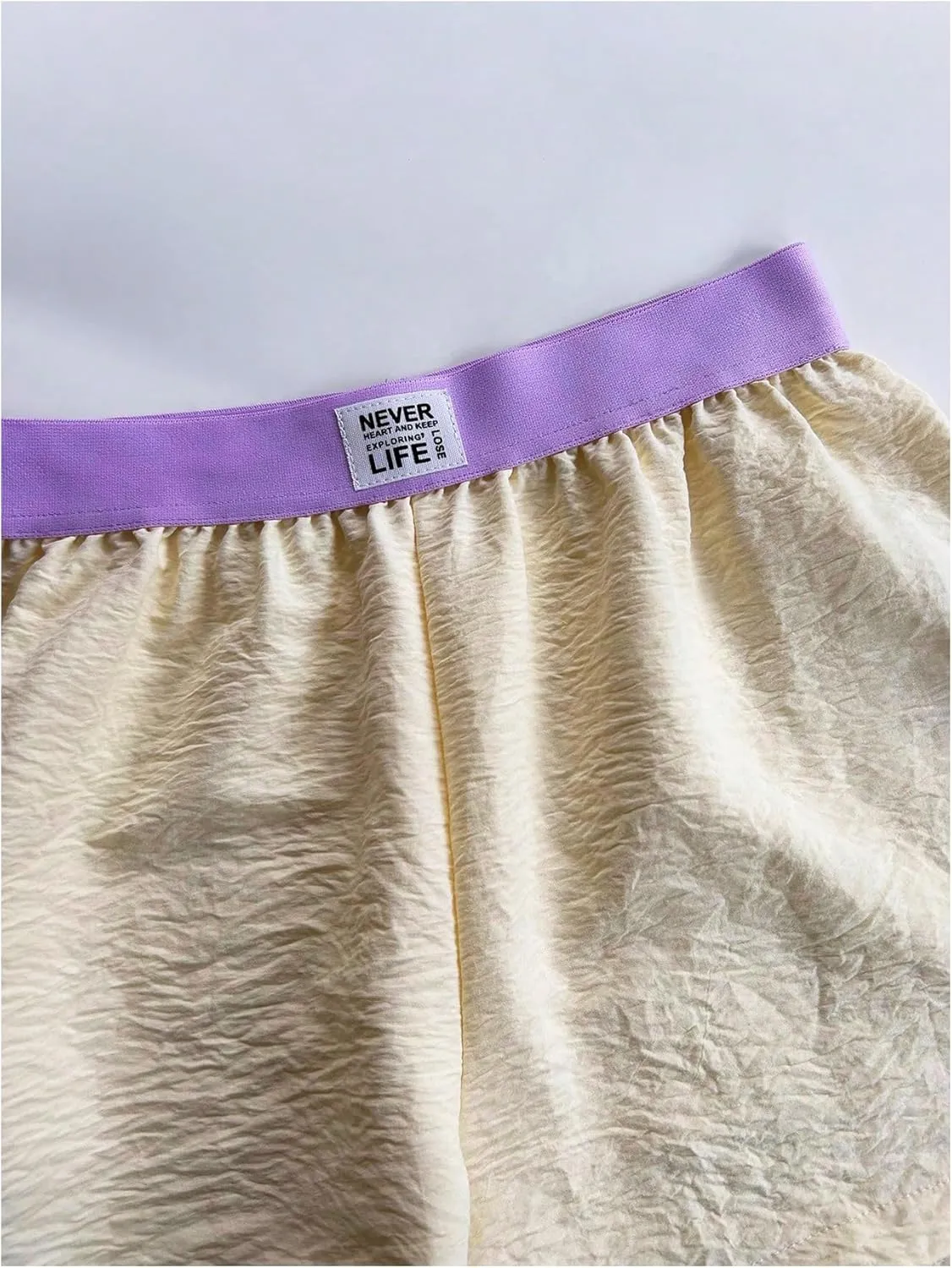 Floerns Women's 3 Pcs Boxer Shorts Color Block Comfy Lounge Pajama Shorts